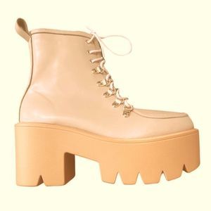 Tan Platform Boots